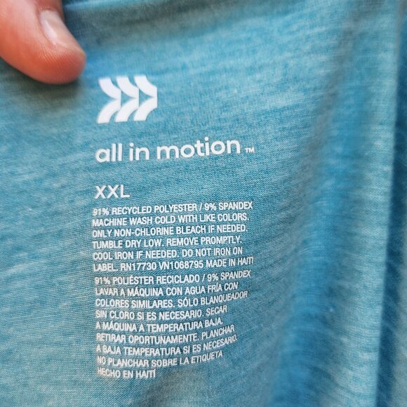 all in motion Plus Light Blue Crop Tank Top Crewneck Solid Athleisure Lounge - Picture 14 of 15